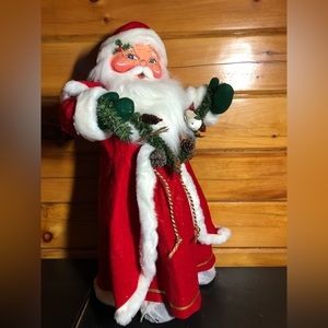 Santa With Garland Vintage Anna Lee Doll 32 Inch